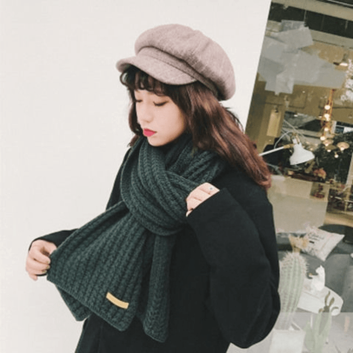 Scarf Women'S Winter Woolen Knitting Thickening to Keep Warm - MRSLM