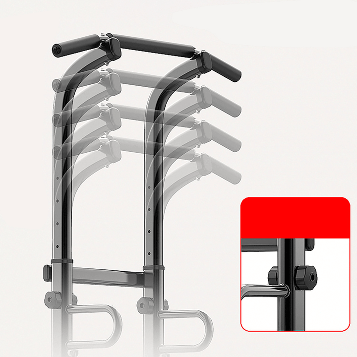 Adjustable Push-Ups Stands Pull up Bar Power Tower Exercise Indoor Workout Gym Home Fitness Sport Max Load 150Kg - MRSLM