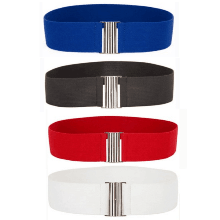 Women'S Elastic Waistband Fashion Elastic Wide Belt - MRSLM