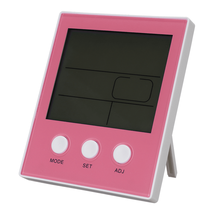 CH-904 Digital Thermometer Hygrometer Temperature Humidity Tester LED Backlight Time Date Calendar Alarm Clock Display Indoor - MRSLM