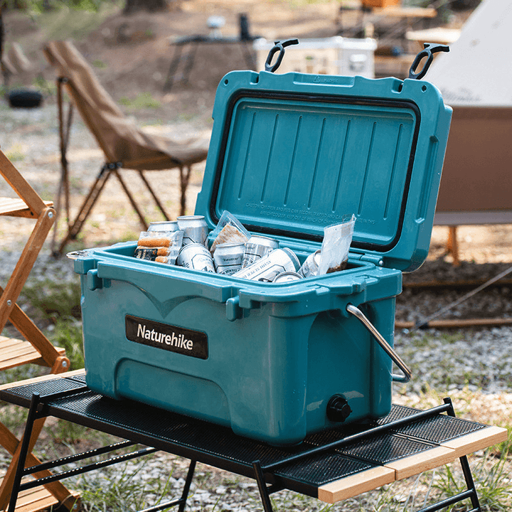 Naturehike 25L Cooler Box 60-80H Igloo Cooler Bag Hardbody Food Storage Box Ice Chest Coolers for Camping Picnic - MRSLM