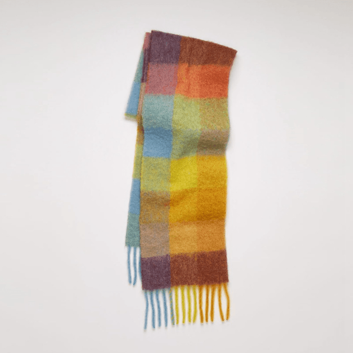 Scarf Women Color Thick Plaid Rough Flow - MRSLM