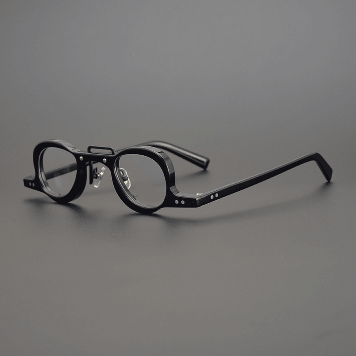 Handmade Japanese Small Round Frame Plate Myopia Glasses for Men and Women - MRSLM