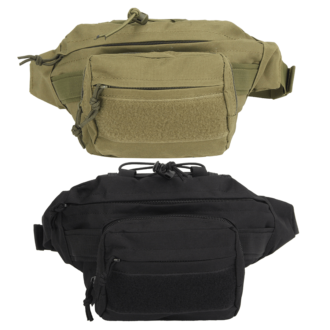 Multifunctional Tactical Waist Pack with Zip Abrasion-Resistant and Waterproof Adjustable Outdoor Camping Cycling Travel Hunting Storage Bag - MRSLM