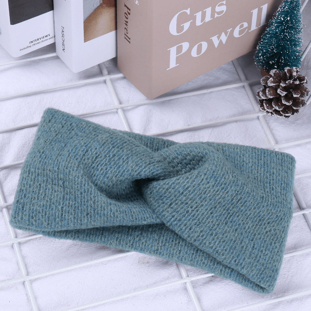Simple and Versatile Wide-Sided Cross Woven Knitted Headband - MRSLM