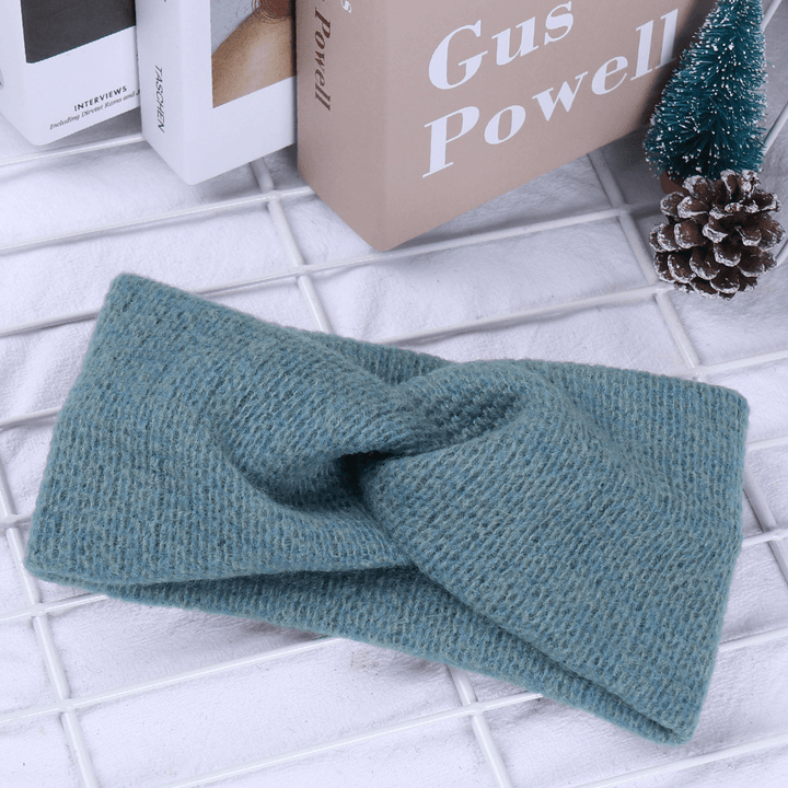 Simple and Versatile Wide-Sided Cross Woven Knitted Headband - MRSLM
