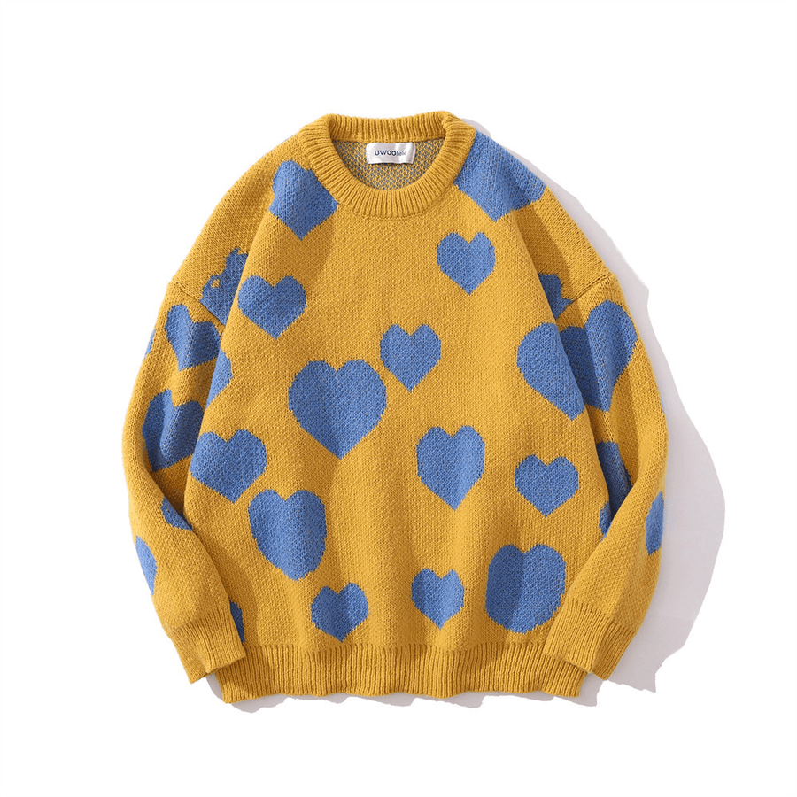 Heart Full Jacquard Sweater Men - MRSLM