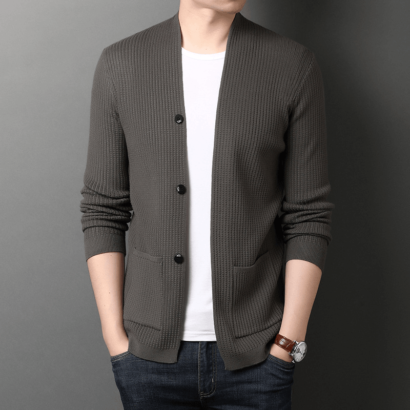 Men'S Sweater Coat Quality Simple Sweater - MRSLM