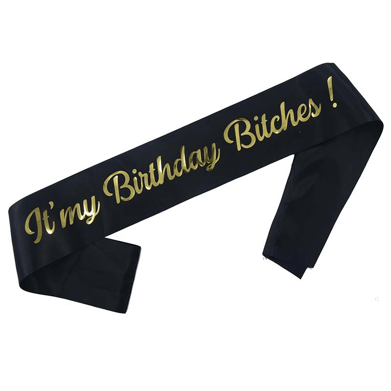 Birthday Party Shoulder Strap Single Layer Bronzing Shoulder Strap Etiquette Strap - MRSLM