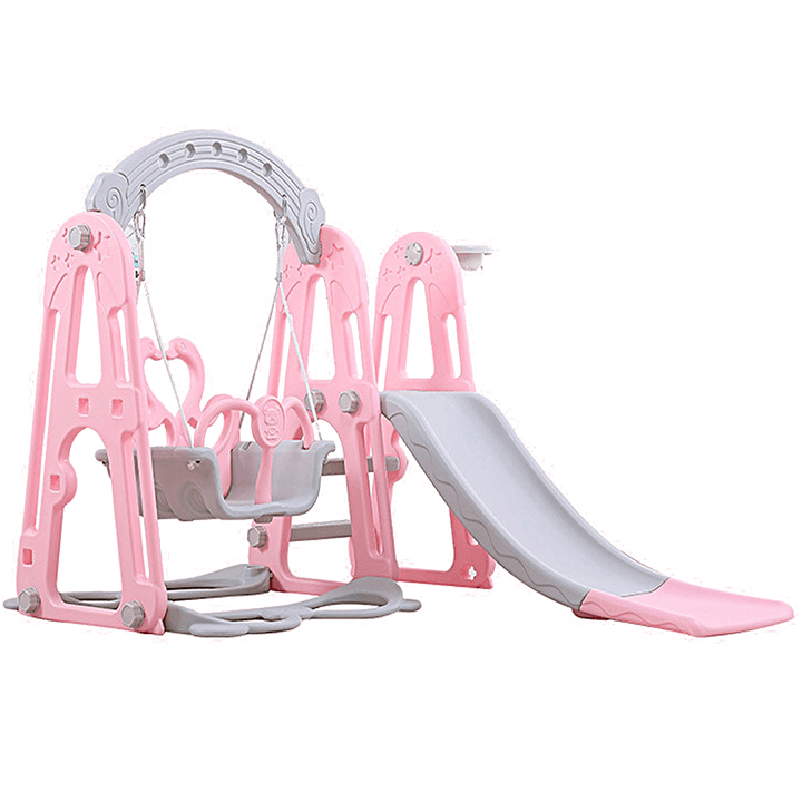 3 in 1 Climber Slide Play-Set Basketball Hoop Safety Play Toy Family Game Children Amusement Park Outdoor Indoor - MRSLM