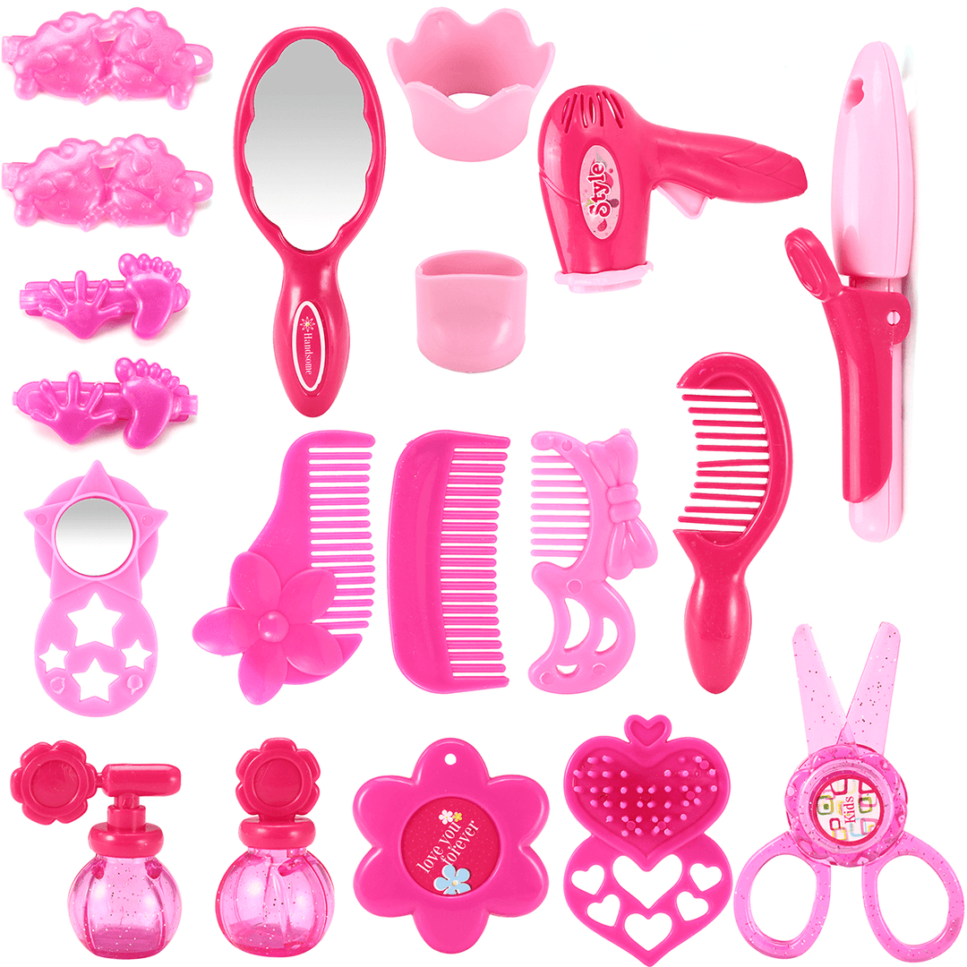 Girls Princess Pretend Makeup Toys Set DIY Beauty Cosmetic Hairdressing Toys Gift - MRSLM