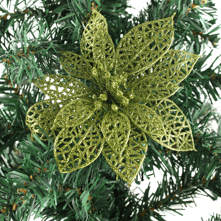 Christmas Decoration Flower Glitter Leaves Party Deocration - MRSLM