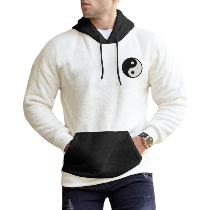 Fall New Men'S Hooded Stitching Loose Sweater Trend - MRSLM