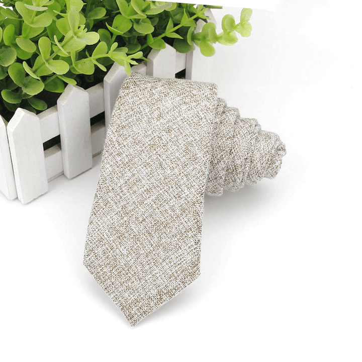 Men'S Neckties Wholesale Super Narrow Spot Imitation Wool 6Cm - MRSLM