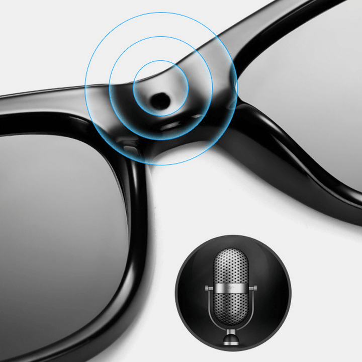 Unisex Bluetooth Headset Anti-Blue Light Intelligence Touch Outdoor Riding Plain Glasses - MRSLM