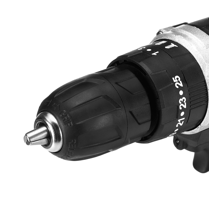 100-240V Cordless Drill Double Speed Adjustment LED Lighting Large Capacity Battery 50Nm 25+3 Torque Adjustment - MRSLM
