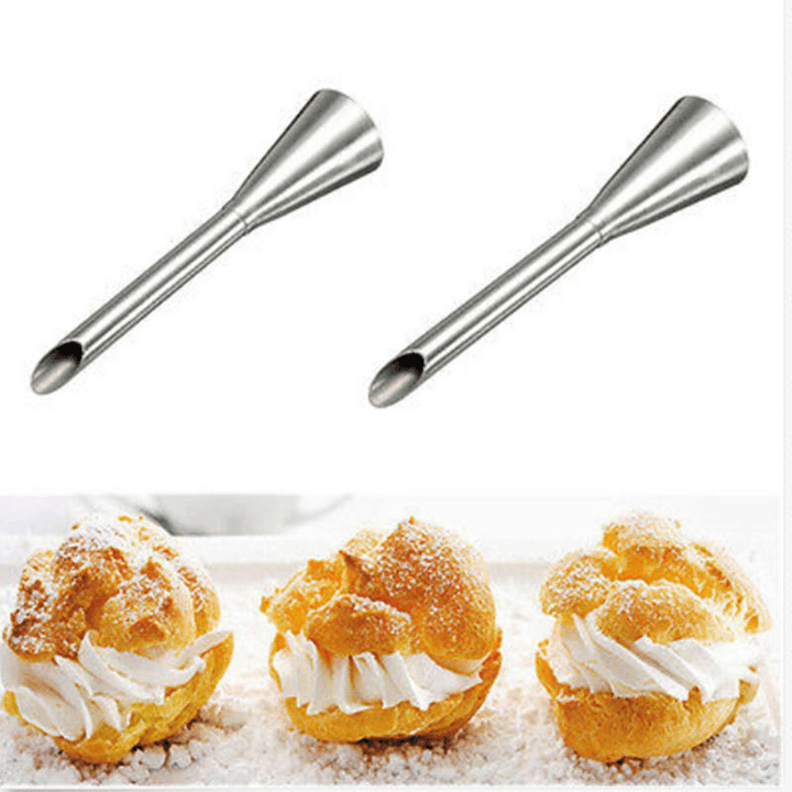 1Pcs High Quality Puffs Cream Icing Piping Nozzle Tip Stainless Steel Long Puff Nozzle Tip Decorating Tool Pastry Decoration Tools - MRSLM