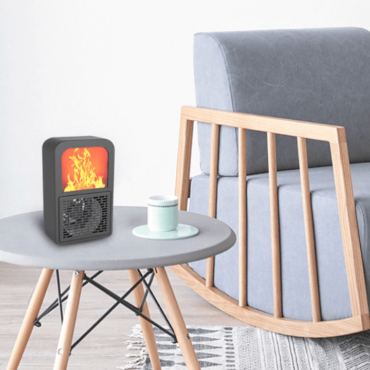 Ipree® SH01 400W Mini Heater 3D Fireplace Portable Winter Warmer Heating Fan with Adapter Plug - MRSLM