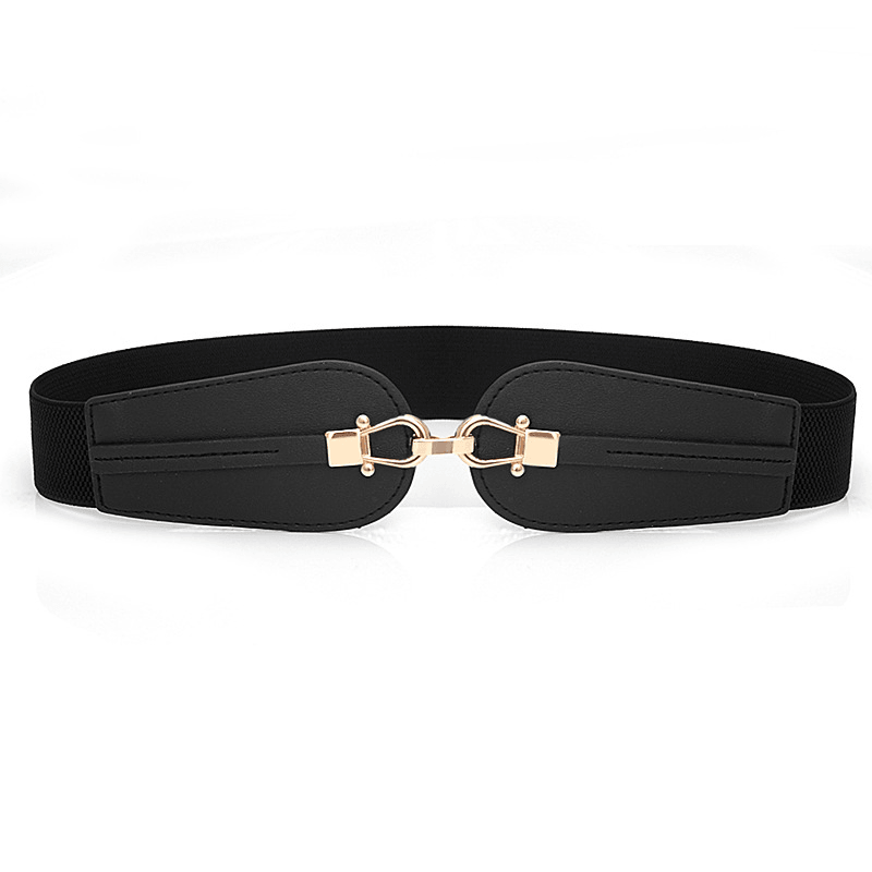 Women'S Elastic Waistband Fashion Stretch Wide Belt - MRSLM