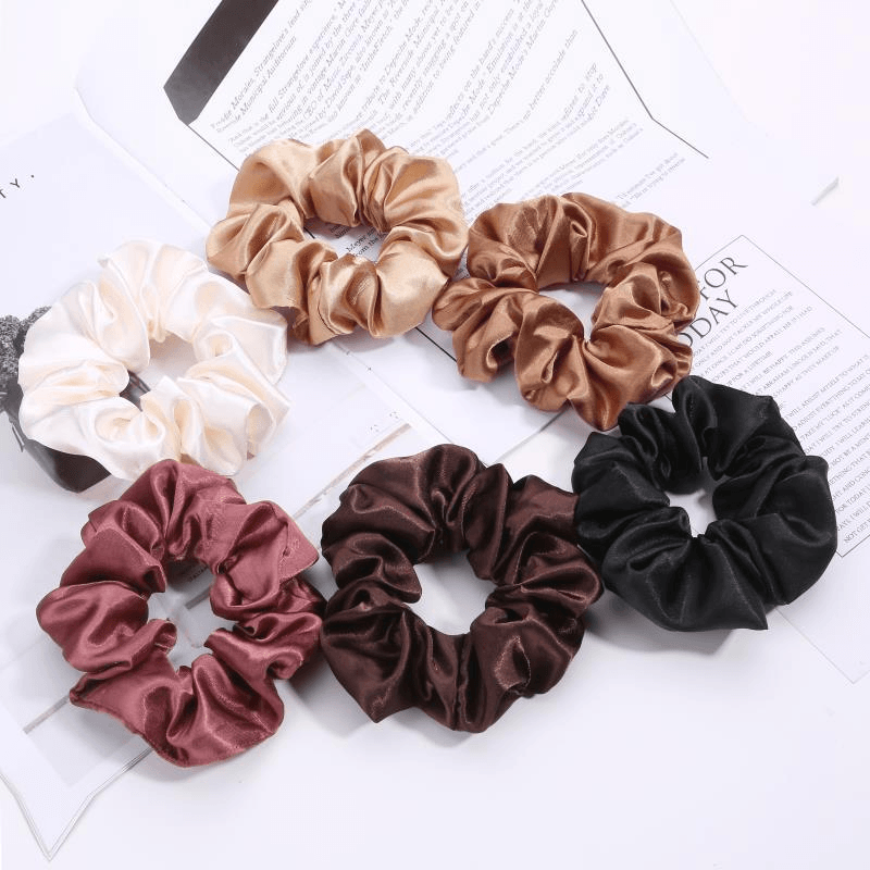 European and American Cloth Circle Head Rope Pure Color Headdress Hair Rope - MRSLM