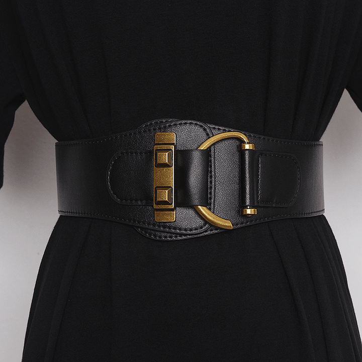 Wide Belt Women'S Elastic Decoration with Dress, Waist Sweater, Versatile Waist down Jacket, Coat Waist Seal - MRSLM