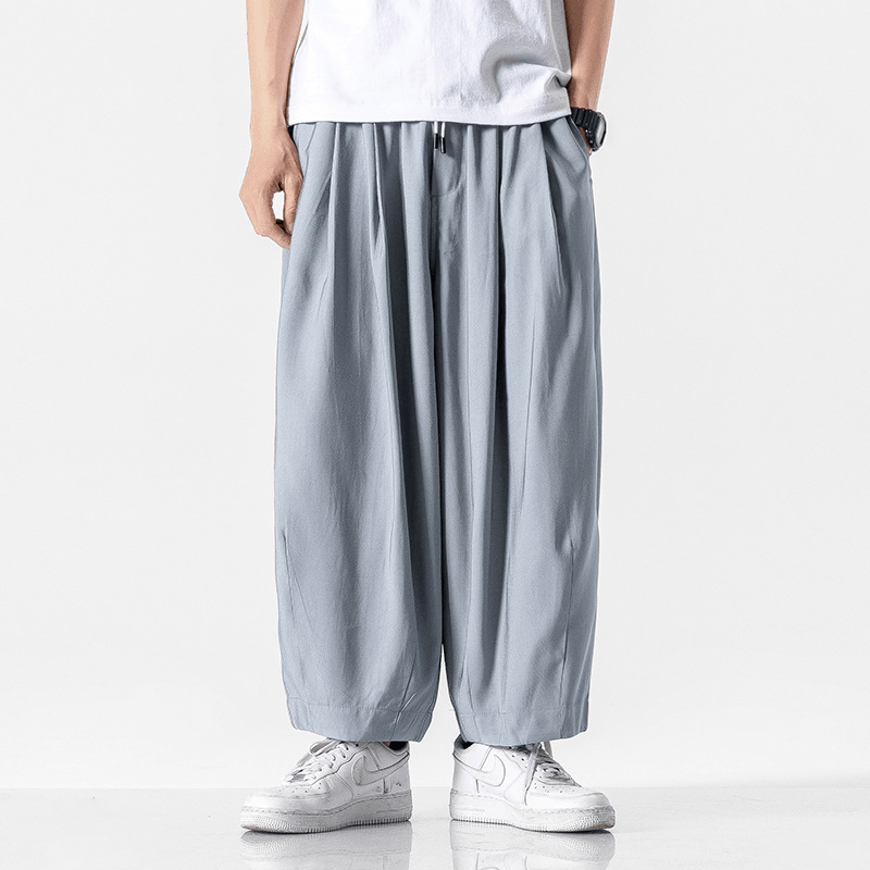 Straight Cropped Harem Pants - MRSLM