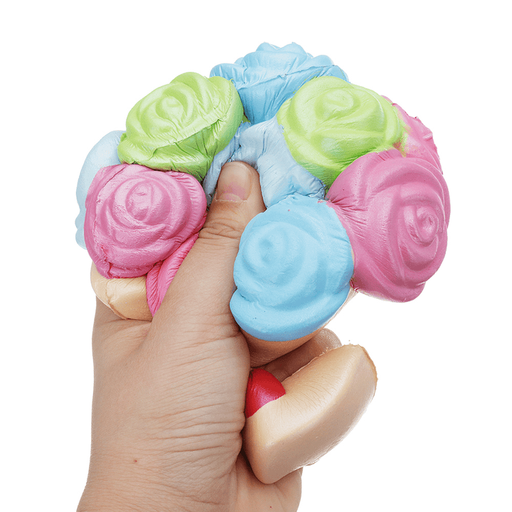 Jumbo Squishy Rose Flower 15*12Cm Slow Rising Toy Mother'S Day Gift Collection Decor with Packing Box - MRSLM