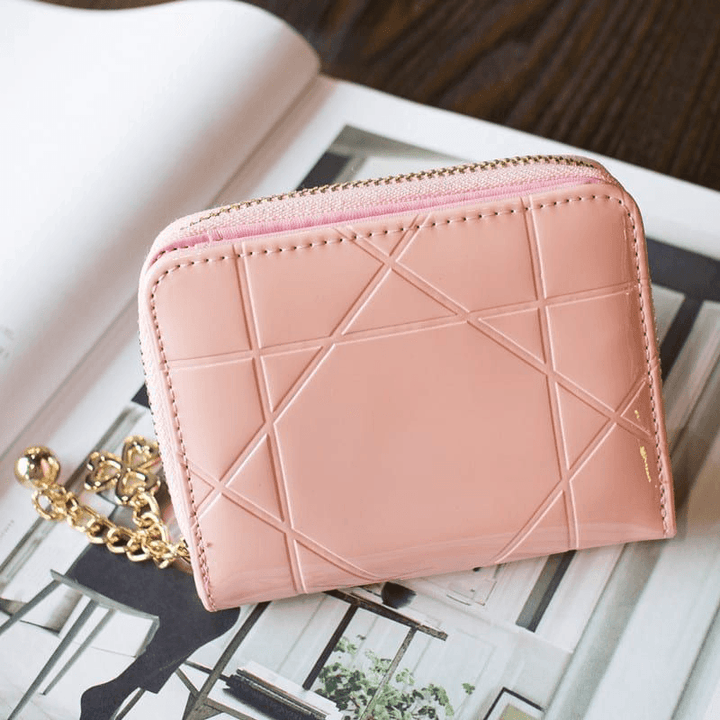 Women Stylish PU Leather Multi-Slots Short Wallet Card Holde - MRSLM