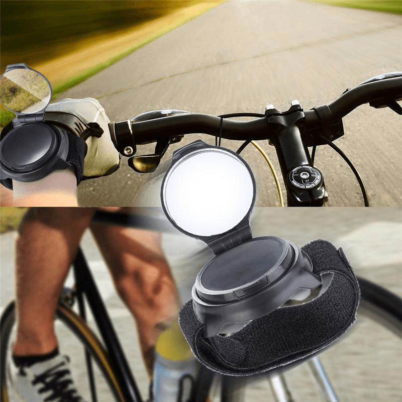 BIKIGHT Sport Bicycle Bike Backeye Wrist Band Strap Reflex Rear View Back Mirror Cycling Safe - MRSLM