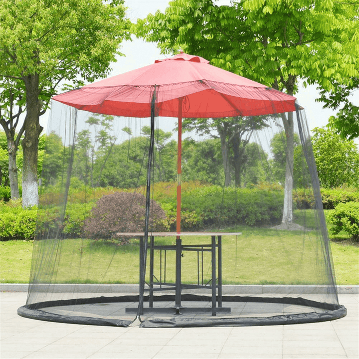 300X230Cm Universal Umbrella Table Screen Cover Mosquito Bug Insect Net Outdoor Patio Sunshade Gauze Netting - MRSLM