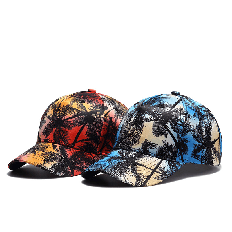 Printed Coconut Pattern Curved Cap - MRSLM