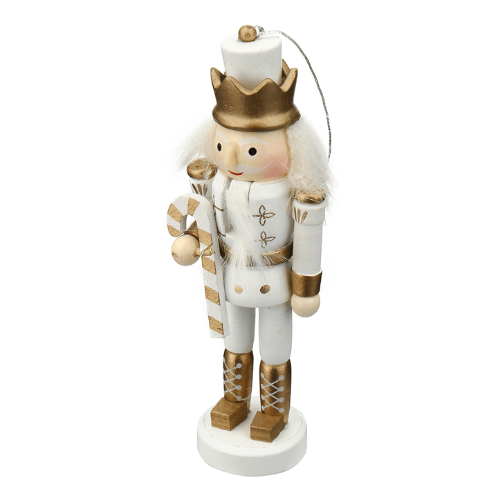 5Pcs Wooden Nutcracker Soldier Handcraft Puppet Doll Toy Ornament Christmas Gift Home Room Decorations - MRSLM