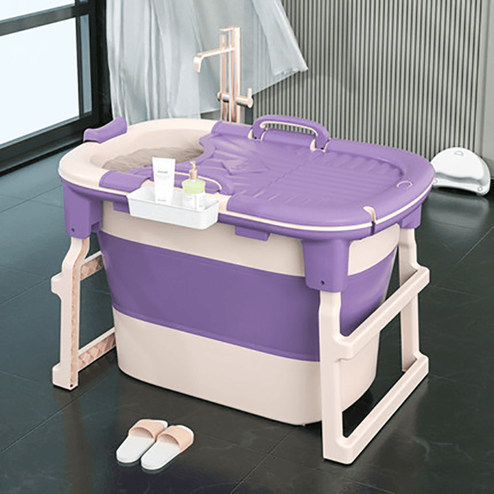 Xiaoshutong 8827 103CM Portable Folding Adult Bathtub Surround Lock Temperature with Heightened Barrel Design Saving Space for Bathroom - MRSLM