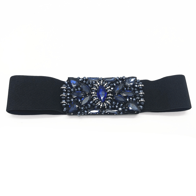 Women'S Color Inlaid Diamond Ring Crystal Rhinestone Belt - MRSLM