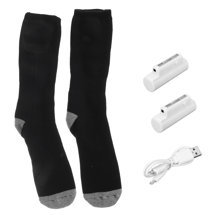 3-Gear Adjustable 4000Mah Electric Heating Socks 70℃ Intelligent Heating Warm up Breathable Comfortable Long Socks - MRSLM