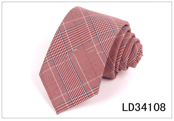 Plaid Series 7Cm Mens Suit Accessories - MRSLM