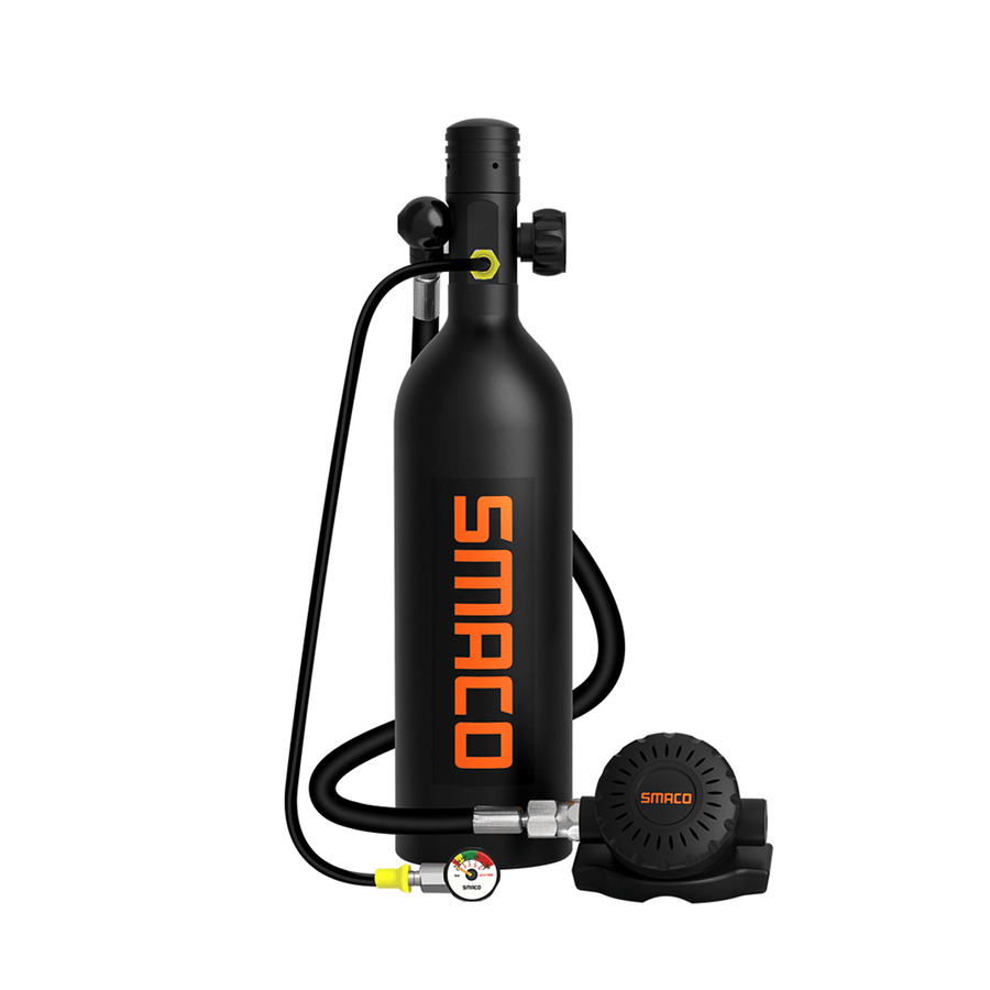 SMACO 1L S400Pro Diving Scuba Tank Oxygen Tank Diving Respirator Diving Equipment Water Sport with Storage Bag - MRSLM