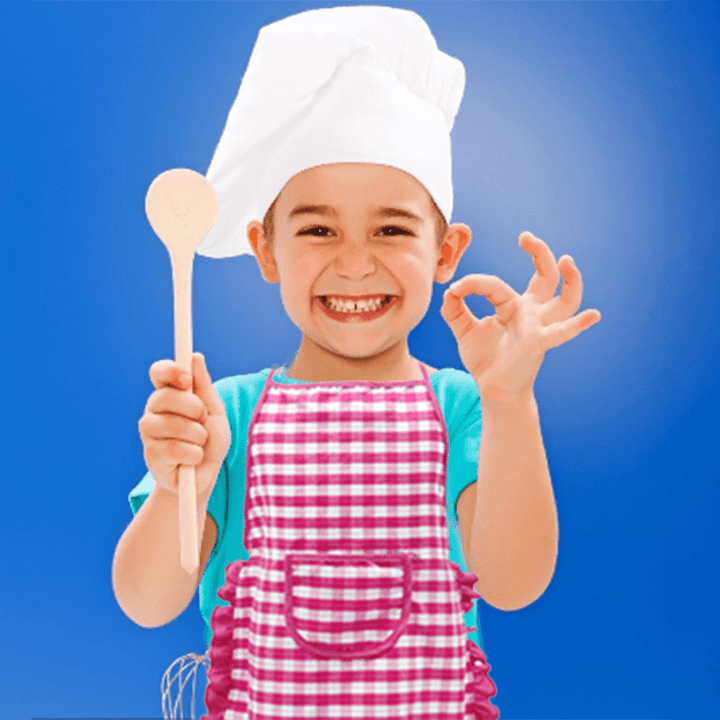 11Pcs Apron Kids Cooking Baking Set Kitchen Girls Toys Chef Role Play Children Costume Pretend Play Set Improve Practical＆Thinking Ability - MRSLM