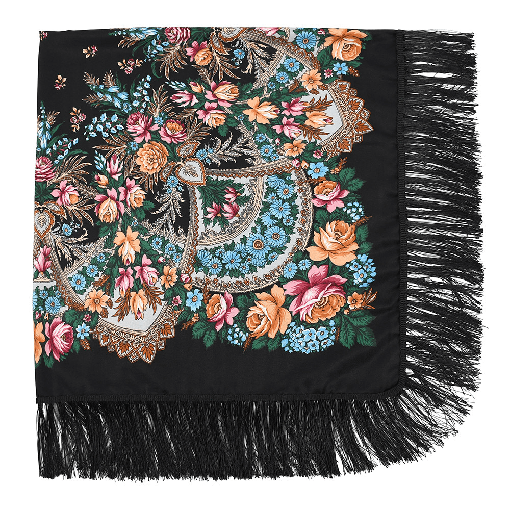 Shade and Sunscreen Printed Fringed Shawl - MRSLM