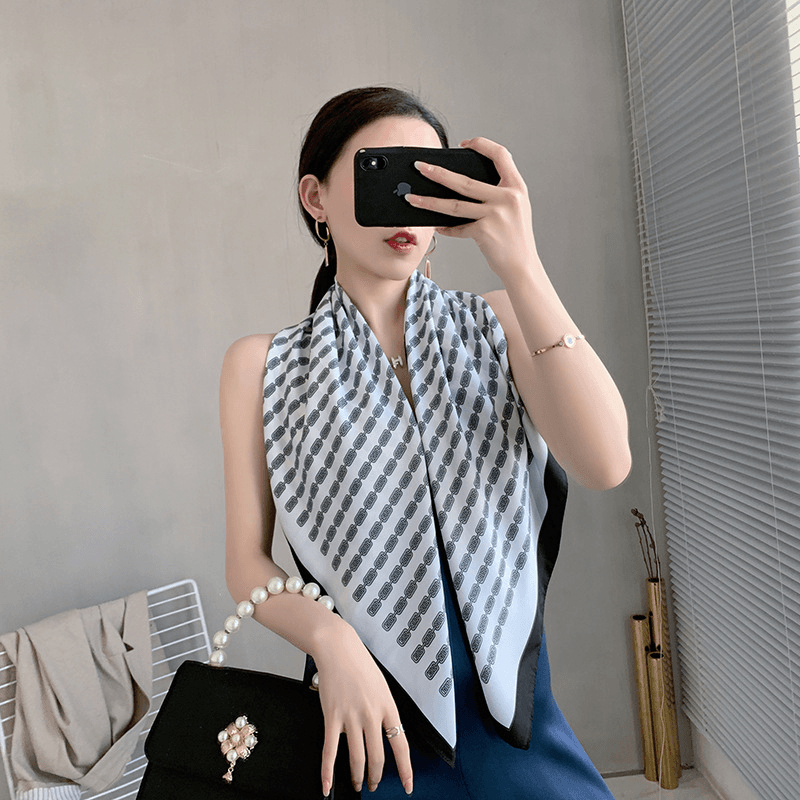 Retro Women'S Simple All-Match Western Fashion Temperament Twill Scarf - MRSLM