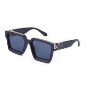 diamond-studded big square sunglasses, view 3 - MRSLM