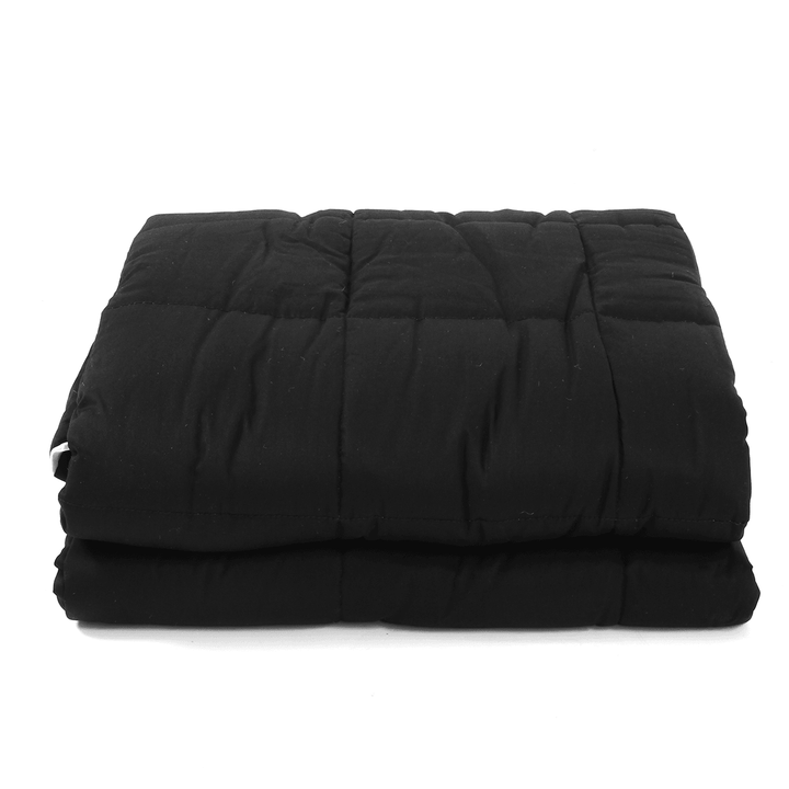 120X180Cm Black Grey Weighted Blanket Cotton 7/9/11.5Kg Heavy Sensory Relax Blankets - MRSLM