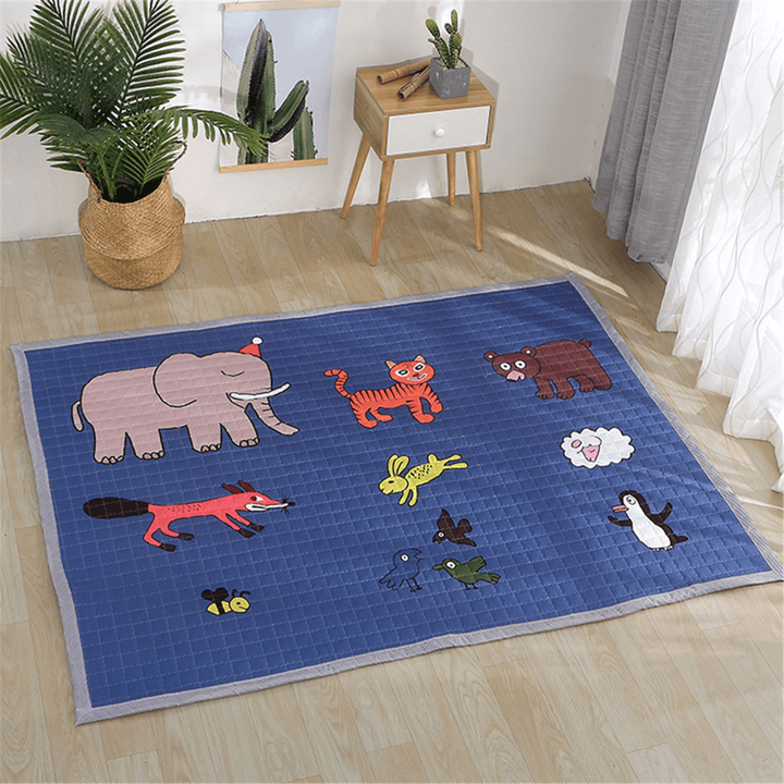 Polyester Baby Play Mat Crawling Kids Game Gym Activity Carpet Blanket Floor Rug - MRSLM
