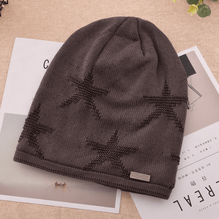 Men'S Knitted Woolen Thick Warm Toe Cap Sports Cap - MRSLM