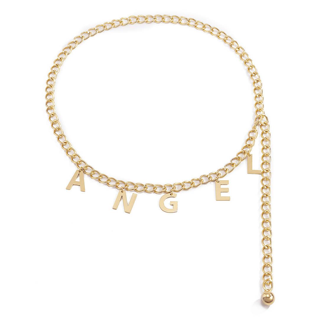 Letter Angel Tassel Chain Waist Chain Women - MRSLM