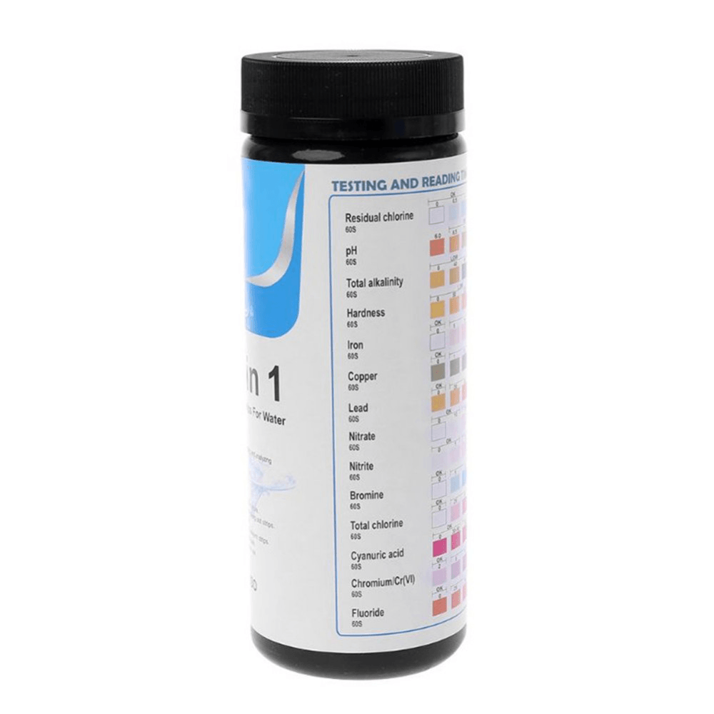 50PCS Upgrade 14-In-1 Drinking Water Test Strip Tap Water Quality Test Strip for Testing Hardness PH Bromine Nitrate Water Quality Tester - MRSLM