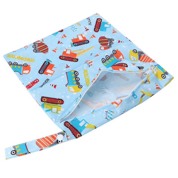 Reusable Waterproof Wet Dry Baby Diapers Bags Portable Travel Baby Nappy Changing Double Pocket Wetbags - MRSLM