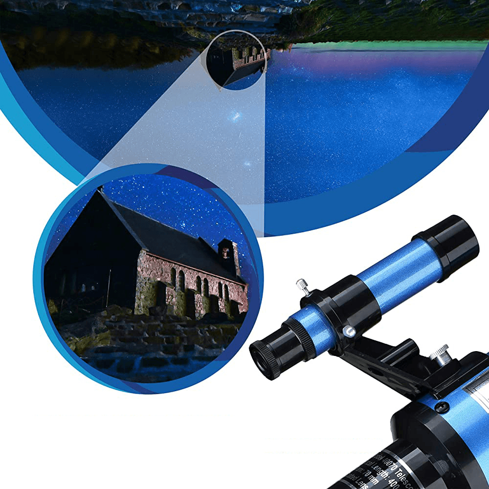 AOMEKIE 15-66X Astronomical Telescope Portable Kids Telescope Refractor Space Moon Watching for Beginners Gift with Adjustable Tripod Phone Adapter - MRSLM