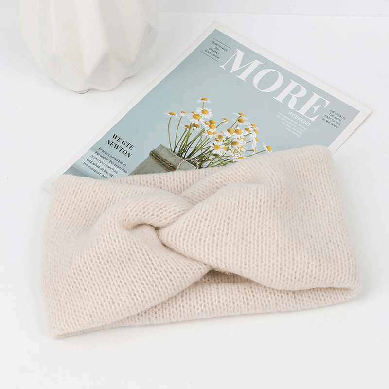 Simple and Versatile Wide-Sided Cross Woven Knitted Headband - MRSLM