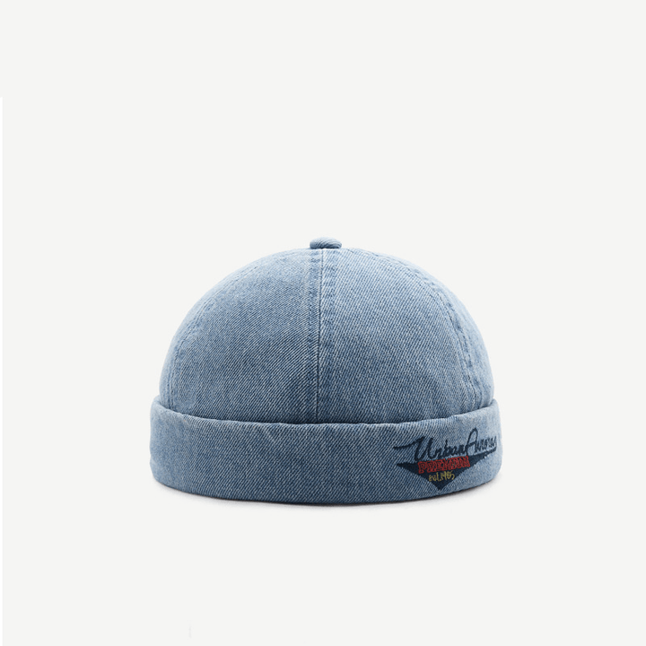 Hat Men'S Four Seasons Wash Denim Melon Skin Hat Street Hip Hop Landlord Hat Personality Fashion Retro Beauty - MRSLM